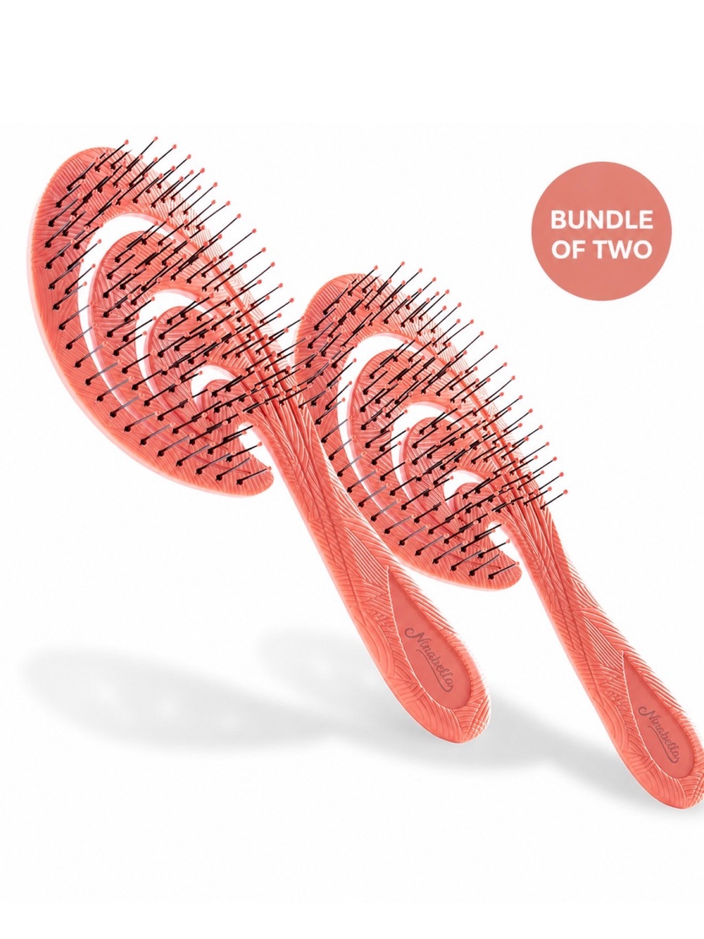 NINABELLA Detangling Hair Brush, Bundle of 2 Brushes